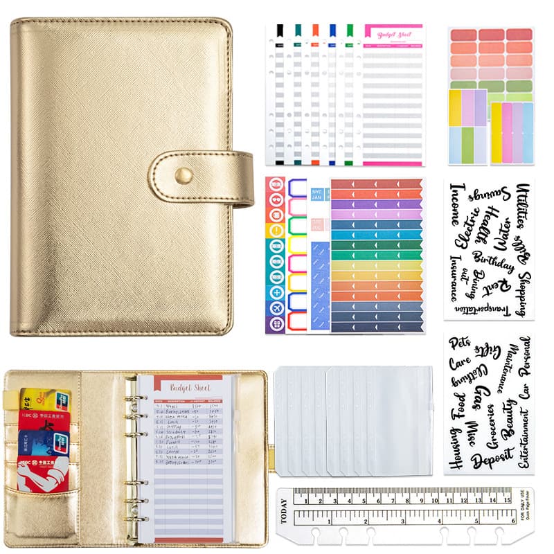Amazon Cross-border Macaron Loose-leaf Notebook Planner Journal PU Leather Popular Notebook