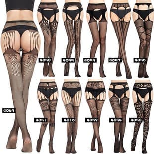 Sexy Lingerie Bodysuit Open Crotch Suspender Stockings Plus Size One-Piece Fishnet Stockings Wholesale
