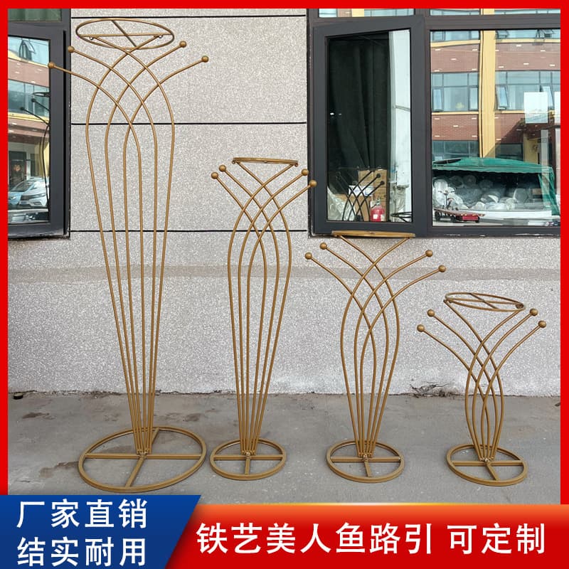 New wedding wrought iron mermaid flower ware, mermaid flower ware, wedding catwalk mermaid flower ware, decorative ornaments and props