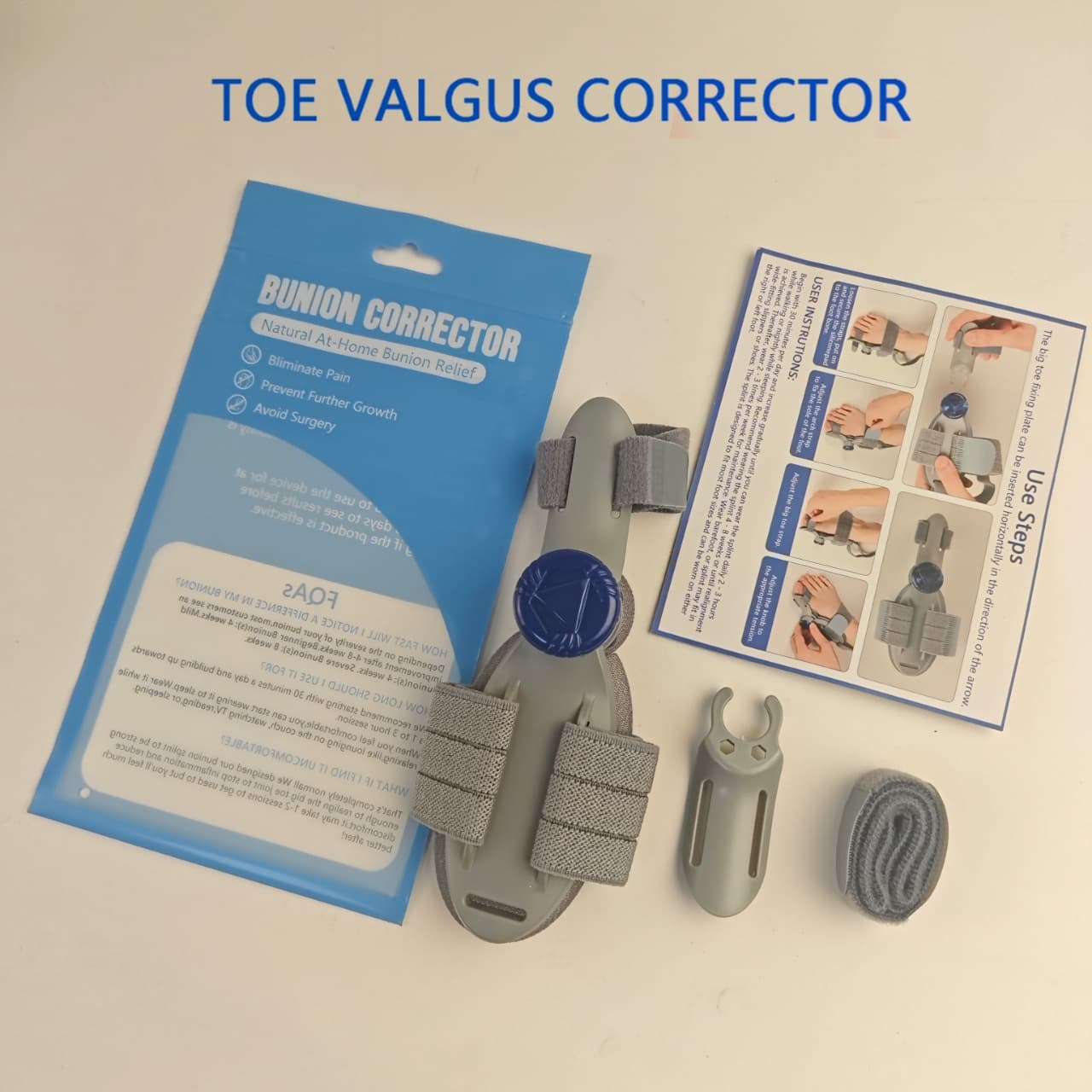 Rotary Knuckle Bunion Corrector - Day and Night Toe Valgus Correction Strap - Adjustable Toe Separator for Hallux Valgus