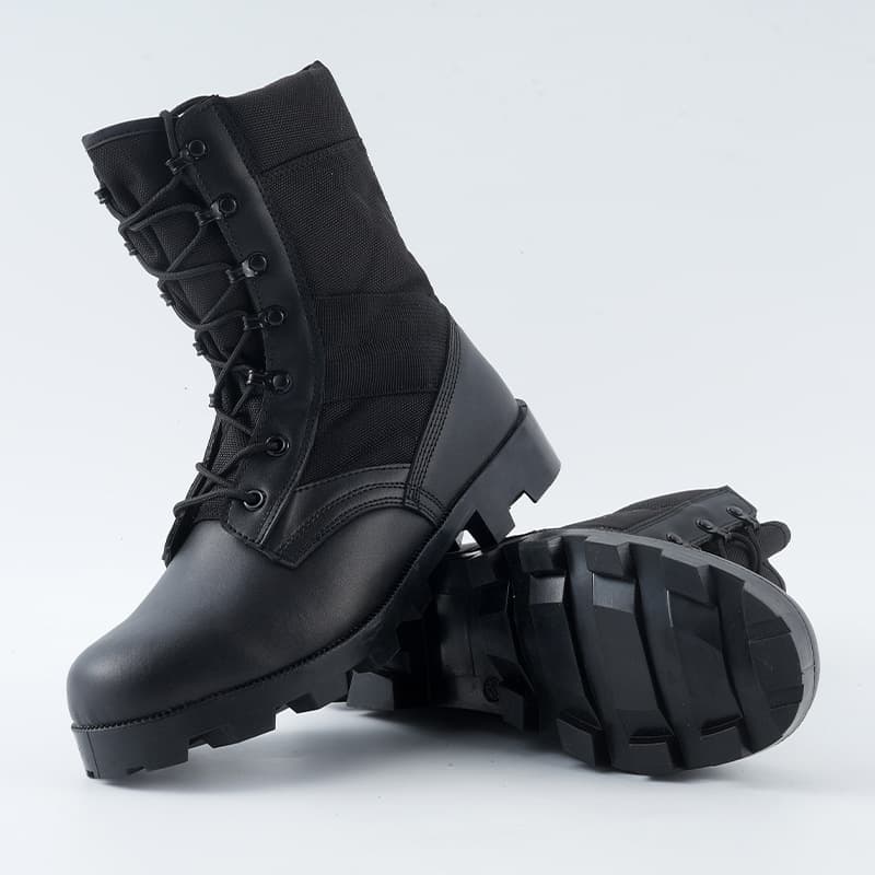 Classic High-Top Combat Boots Two-Layer Molded Cowhide Wear-Resistant Rubber Sole Outdoor Training Boots Form-Fitting Hardcore Performance