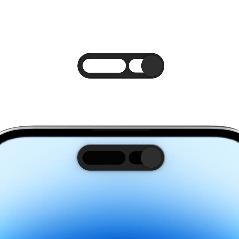 Compatible with iPhone 17 Pro Max 15 16 Front Camera Lens Cover Dynamic Island Protection Anti-Hack Peep Sticker