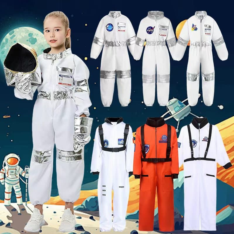 Kids Space Suit Halloween Cosplay Costume Astronaut Spaceman Festival Party Performance Costume