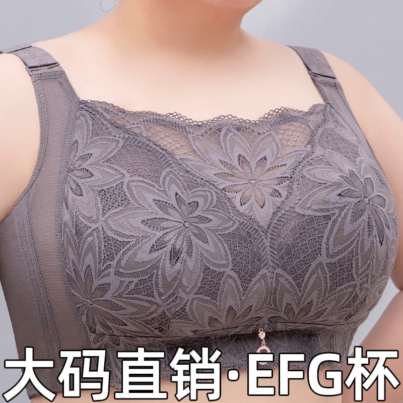Adjustable Bra for Women, Push-Up Anti-Sagging Ultra-Thin Minimizing Breathable Side Boob Coverage Plus Size Wire-Free Bra