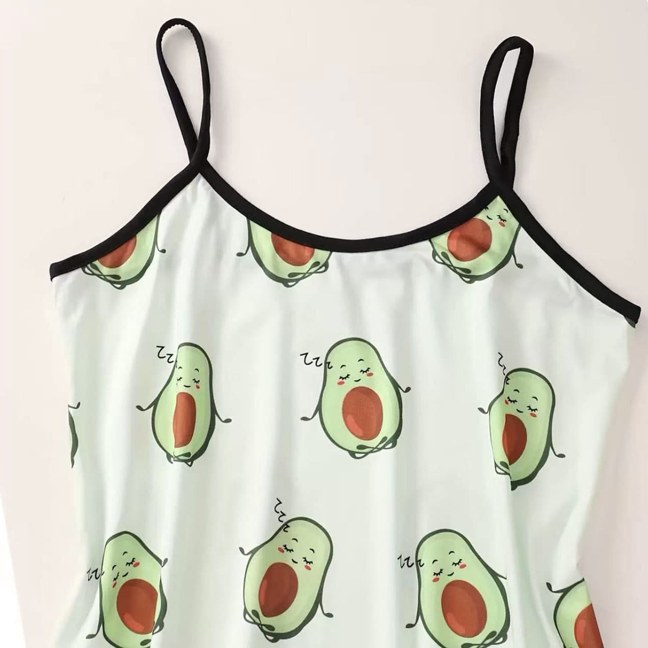 Cross-border Hot Selling Summer Women's Casual Pajama Dress with Positioning Print, Soft and Breathable Spaghetti Strap Dress