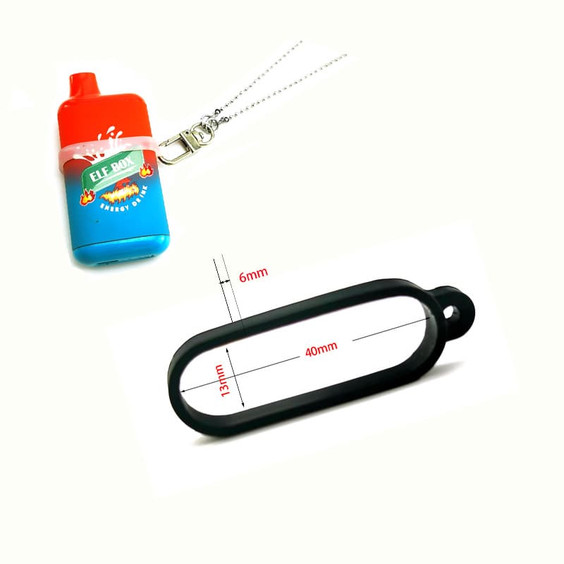 40mm Silicone Lanyard Ring for Electronic Pen, Vape Ring, Keychain, Strap, Hanger Loop Set