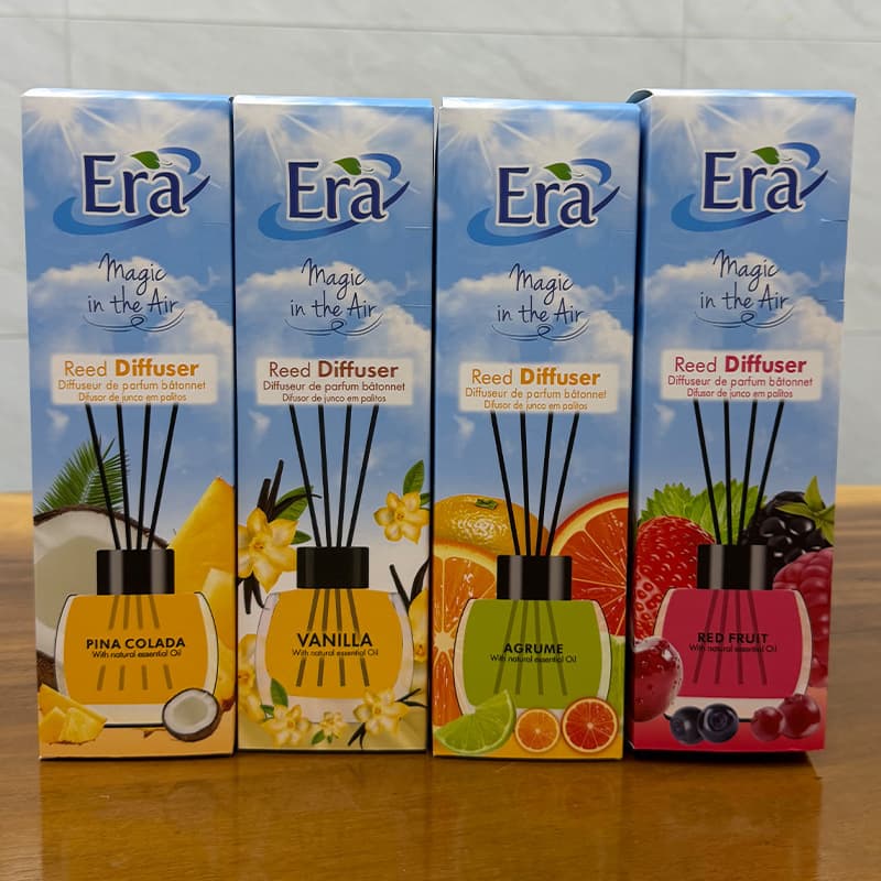 Era Car Perfume Essential Oil Aroma Diffuser Factory Wholesale Fruit Rattan Reed Diffuser Home Car Use Export Cross-Border