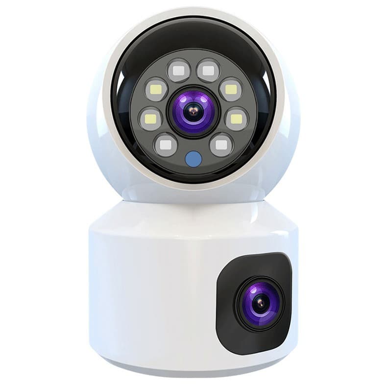 V380 Camera Dual-Lens Dual-Screen Color Night Vision Pan-Tilt 4G WiFi Indoor Security Camera