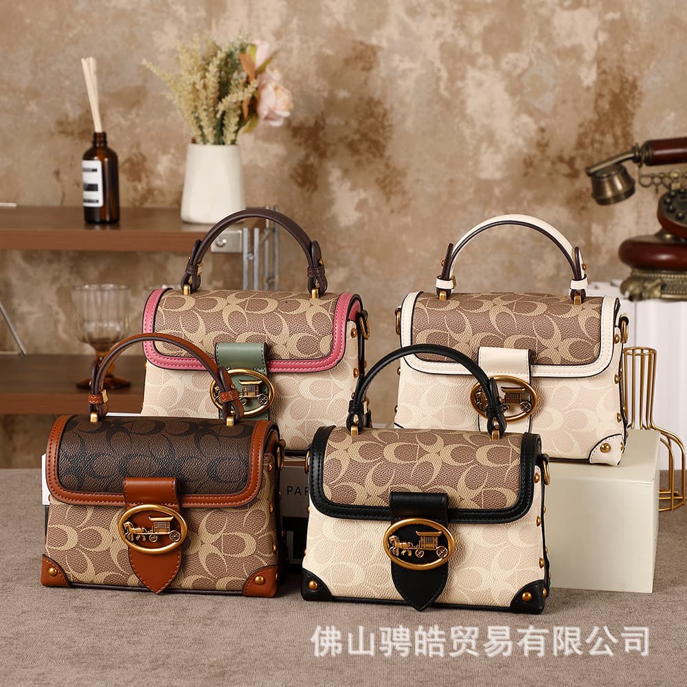 High-end 2026 new fashion high-end box bag niche design luxury genuine leather women's bag shoulder crossbody bag trend