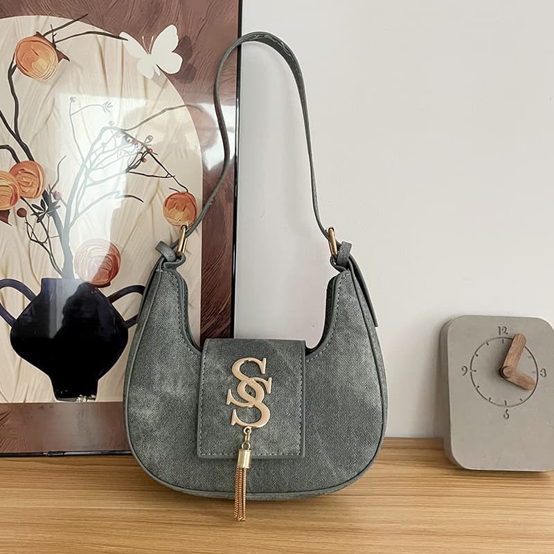 New Style Dumpling Bag Lightweight Shoulder Bag Underarm Bag Versatile Casual Chic Handbag Crossbody PU Leather Personality Women's Light Luxury