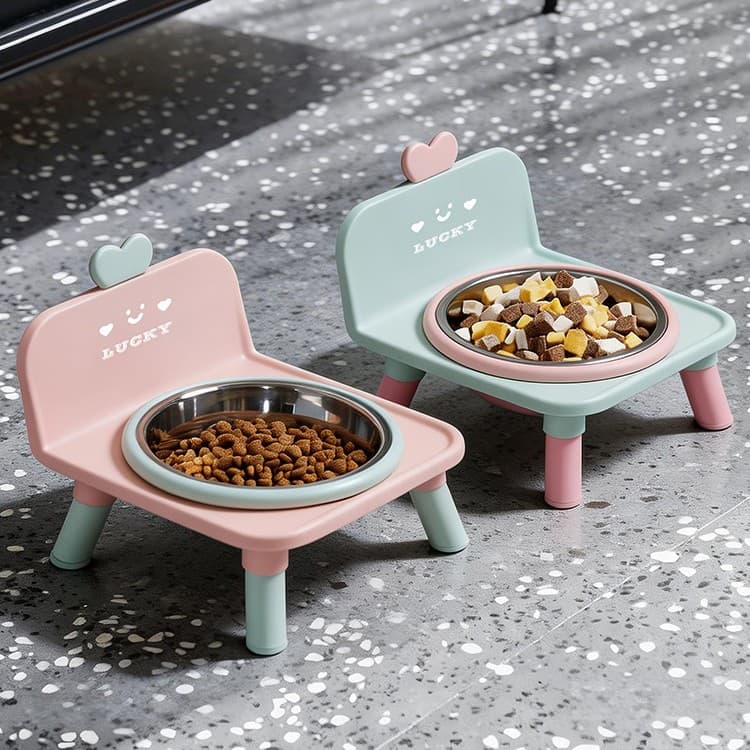 Stainless Steel Cat and Dog Bowl, Small Dog Food Bowl, Cat Water and Food Bowl, Anti-Tip Pet Bowl