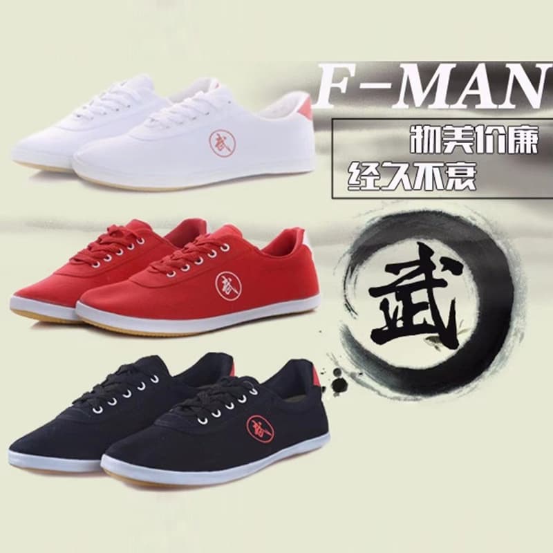 Martial Arts Shoes Tai Chi Shoes Men's Training Shoes Children's Martial Arts Shoes Women's Summer Canvas Training Shoes Cowhide Sole Sports Shoes