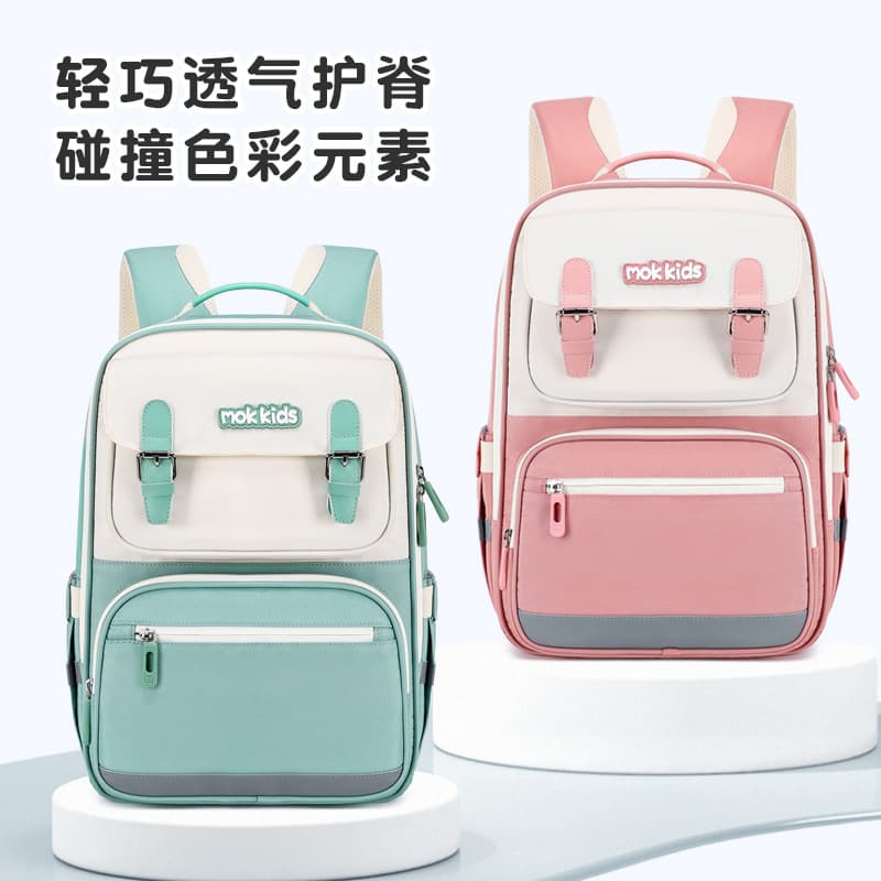 mok new school bag for primary school boys large capacity lightweight waterproof backpack high appearance junior high school small fresh backpack