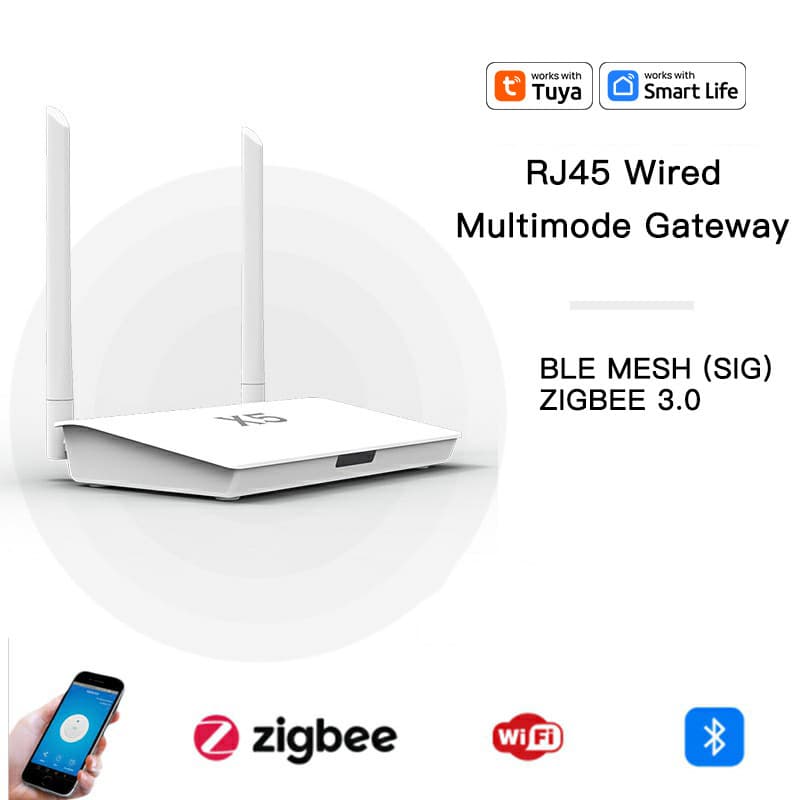 Tuya Gateway Wireless Remote Controller Automatic Smart Home Wired Smart Zigbee Bluetooth Multi-Mode Gateway