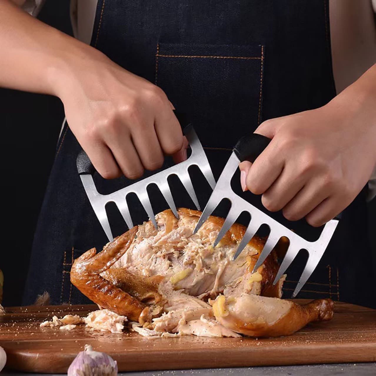 Cross-Border Hot Selling Stainless Steel Meat and Bone Separator - BBQ Chicken Grill Claw and Bear Claw Shredder