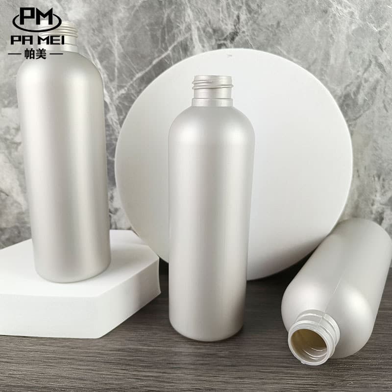 Factory Direct Supply 24-Tooth Pearl Round Shoulder Bottle HDPE Squeeze Press Bottle Plastic Bottle Shower Gel Shampoo Bottle
