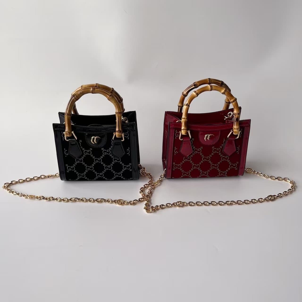 2026 Spring and Summer G Home high-end and high-quality retro bamboo bag portable tote fashionable and high-end chain shoulder bag