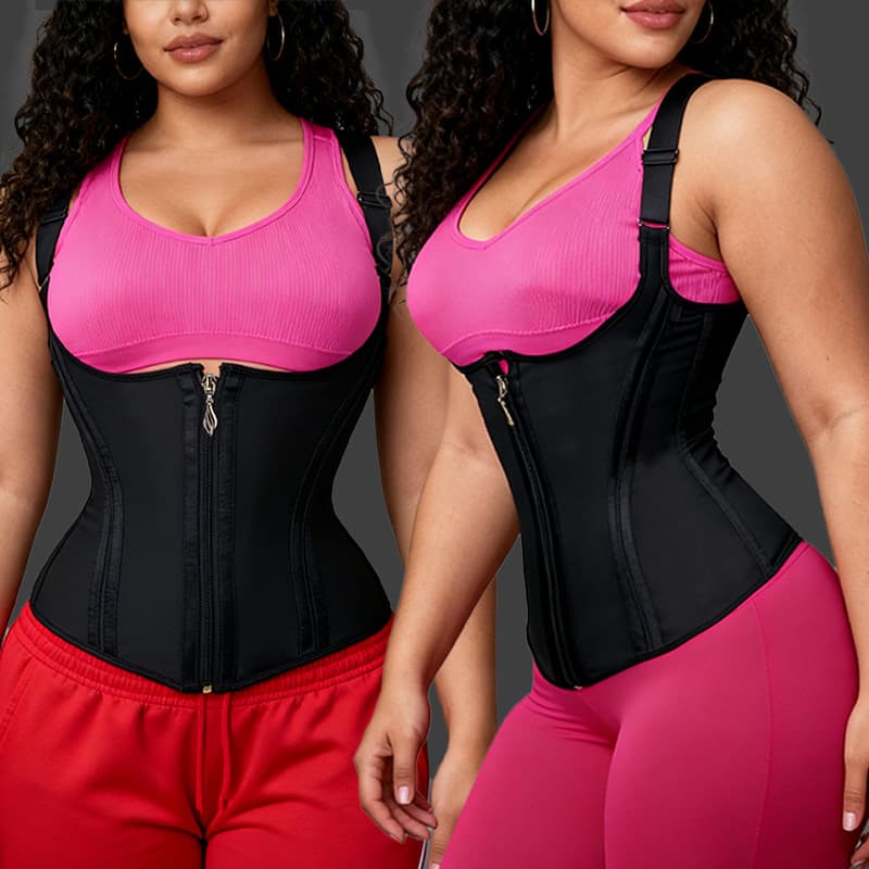 Cross-border Shapewear Top European and American Plus Size Fishbone Outerwear Corset Women's Sports Shapewear Waist Trainer Tummy Control Summer