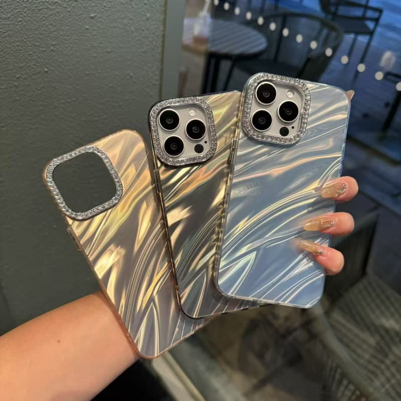Premium Water Ripple Case for Apple 17 Pro Max, Light Luxury iPhone 13 Minimalist Women's 15 Pro