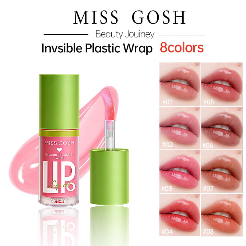 Cross-border 8 Lip Gloss Lip Oil Lip Glaze Mirror Finish Long-lasting Pearly Plumping Lip Balm Transparent Lip Color Wholesale Eyeshadow