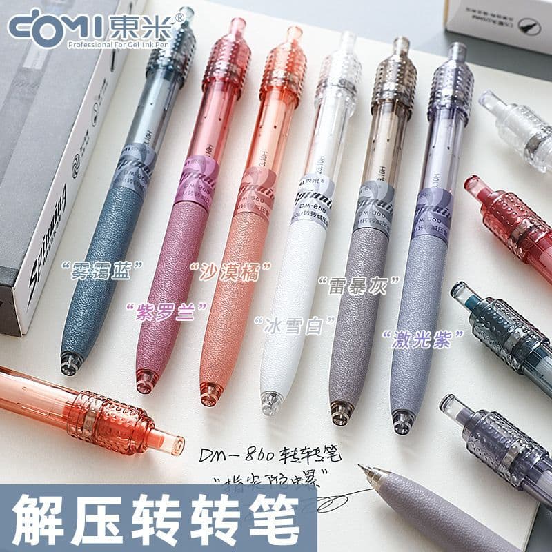 Dongmi 860 Gel Pen Quick-Drying Smooth Decompression Twist Press Pen for Students 0.5mm Sign Pen Wholesale