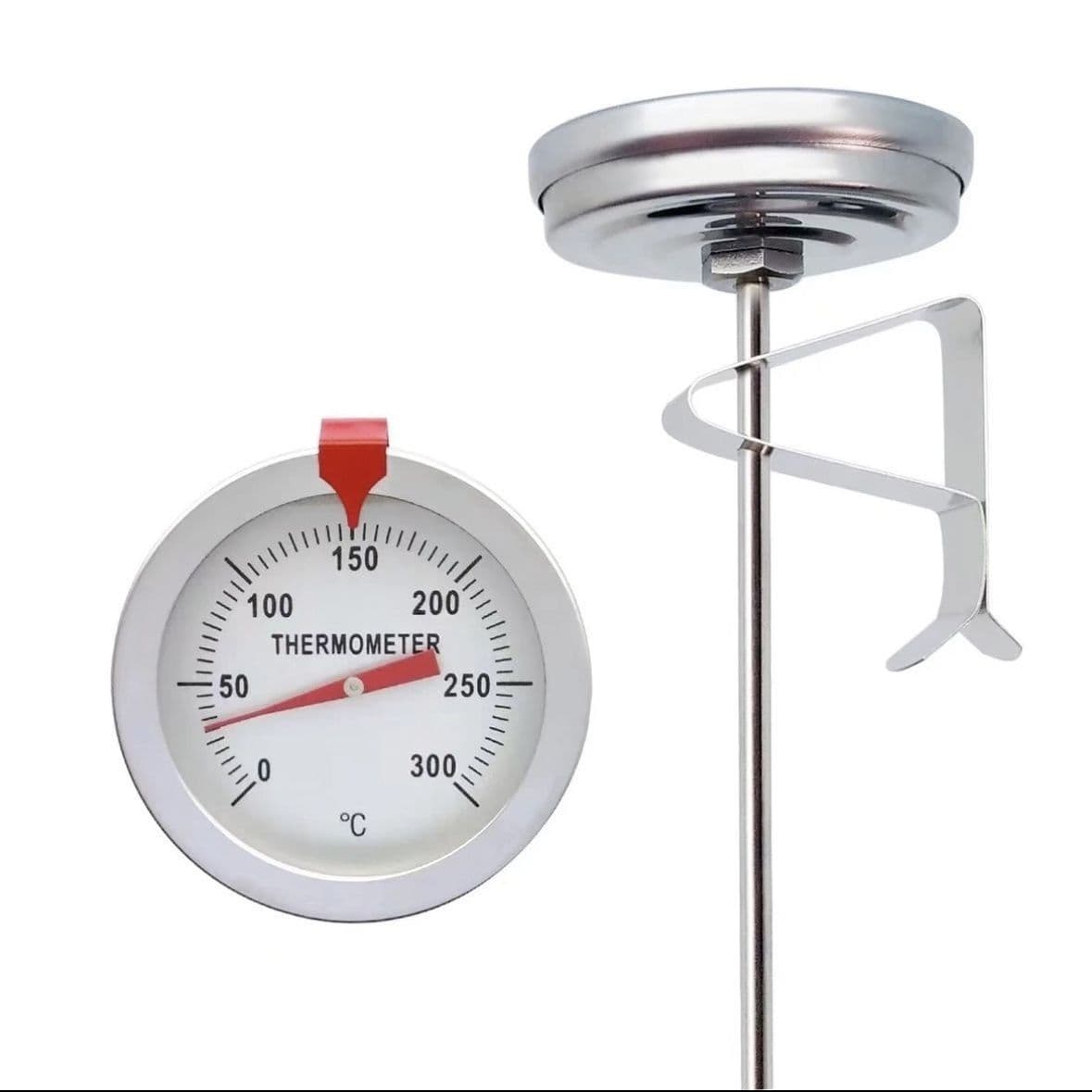 30cm Oil Thermometer for Commercial Kitchen Frying, Baking Food, Water Temperature, High Precision Oil Temperature Gauge