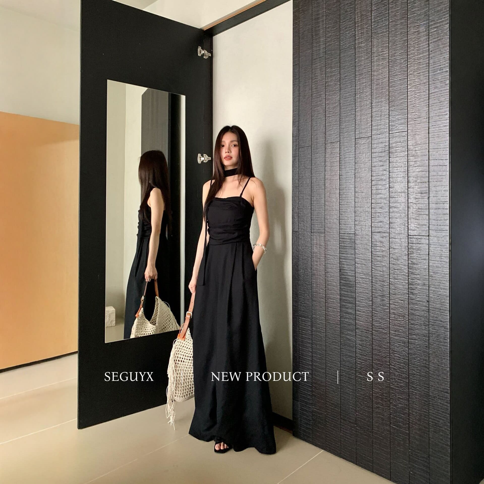 【SEGUYX】Suspender Jumpsuit Women Summer New Loose Wide-Leg Long Jumpsuit C2012#