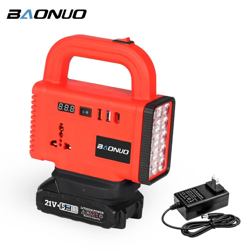 Lithium Battery Inverter Power Bank 21V to 220V Multi-Function Home Smart Portable Inverter