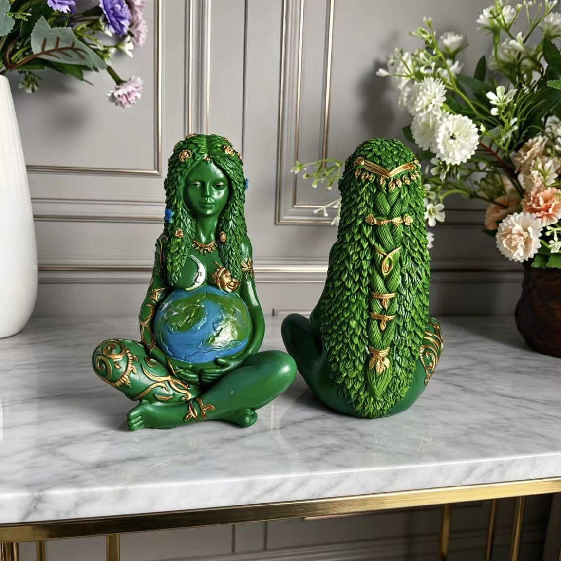 Cross-border Gaia Earth Mother Statue, Earth Mother Resin Figurine, Greek Mythology Goddess Home Decoration Gift