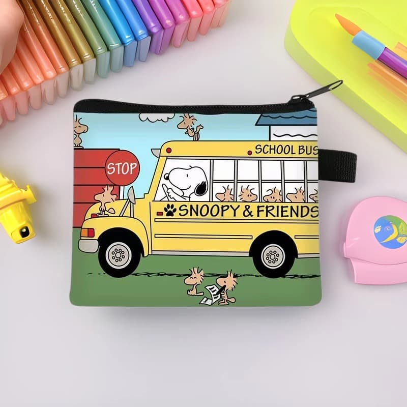 Snoopy Cute Kids Coin Purse Key Card Holder Cartoon Portable Storage Bag for Elementary Students Boys Girls Wholesale Mini