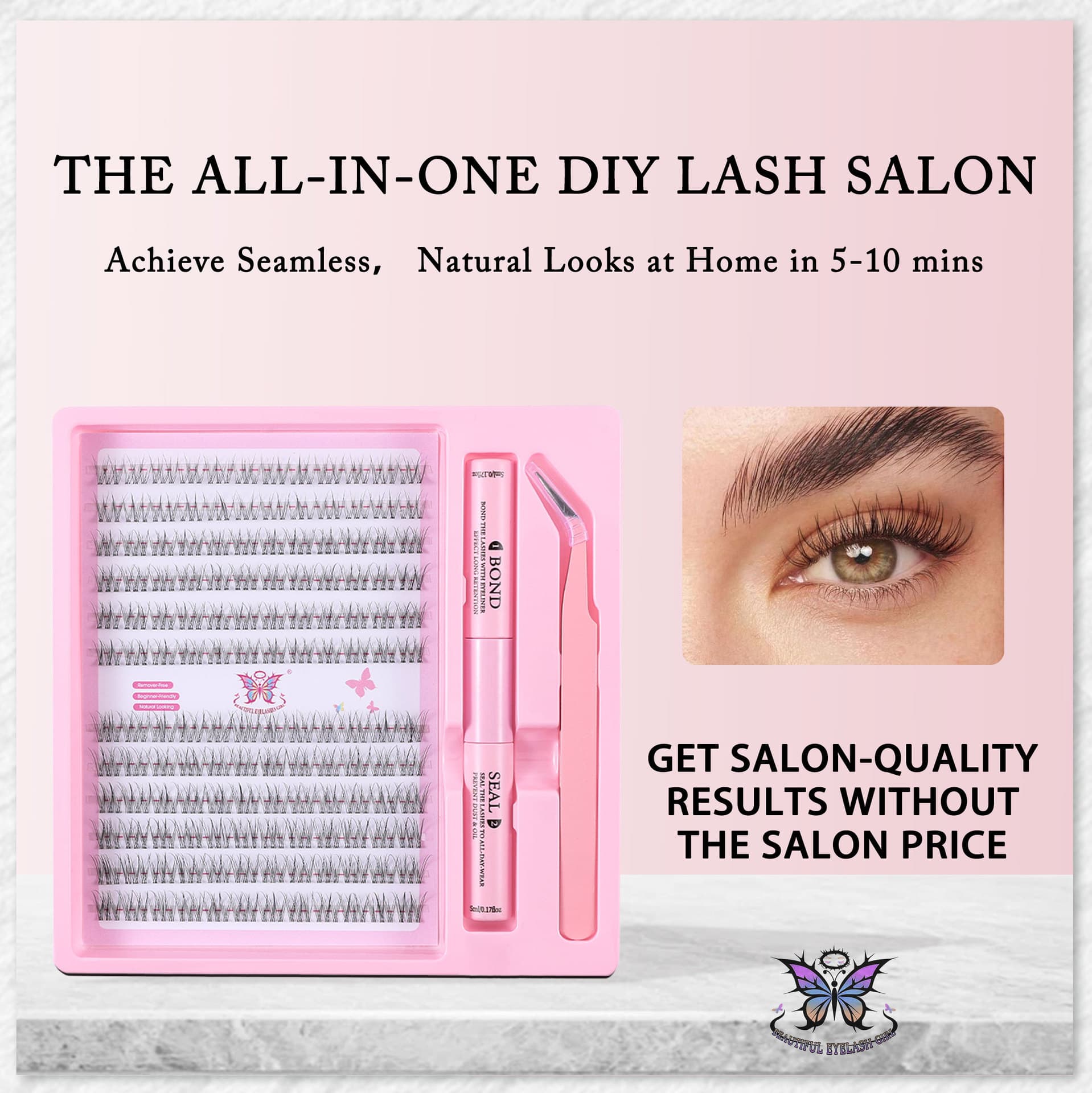 Cross-border Cluster False Eyelash Set European and American Style Asian Thick Lengthening Lash Bundles Cluster Lash