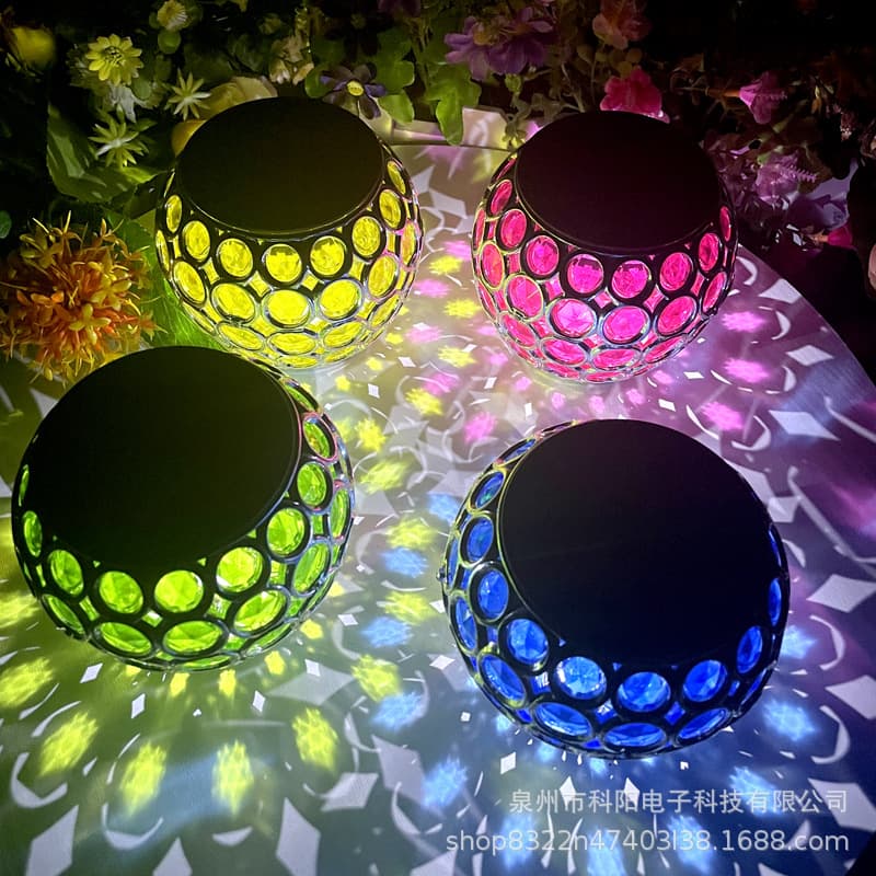 Solar Light Hollow Decorative Table Night Light Outdoor LED Light Sensor Lawn Garden Courtyard Light
