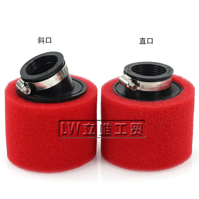 ATV Beach Buggy Off-Road Motorcycle Accessories Straight and Angled Air Filter Dual-Layer Foam Air Cleaner