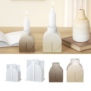 Nordic Ins Style Geometric Spiral Vase Silicone Mold Scented Plaster Cement Candle DIY Ornament Resin Mold