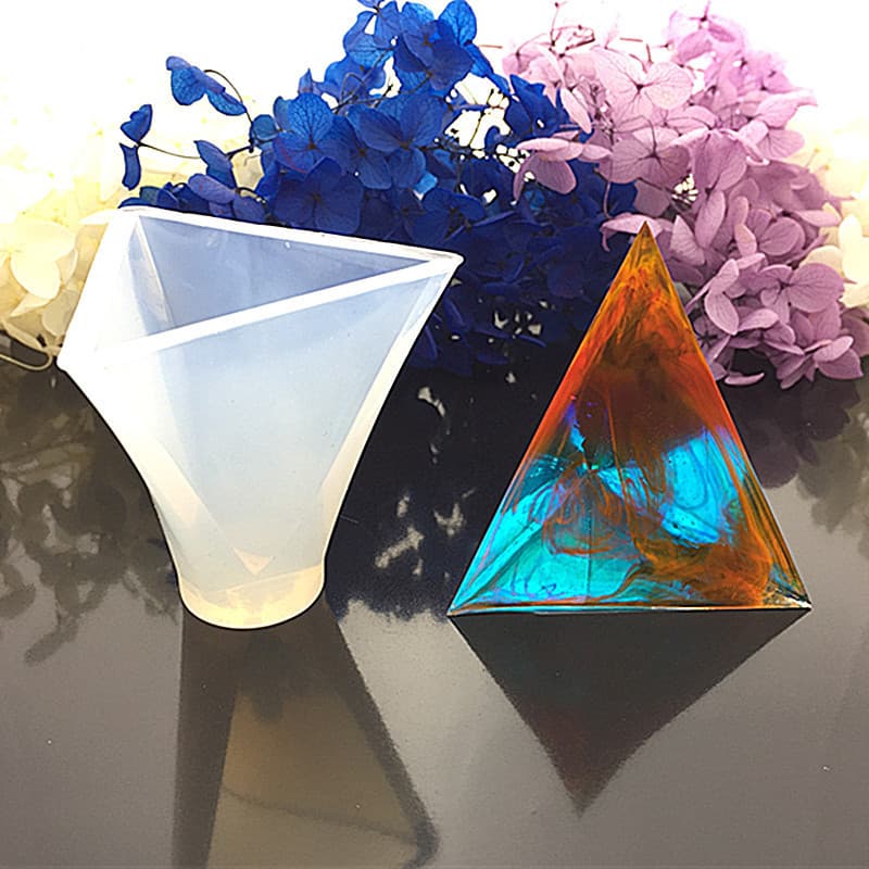 Crystal DIY Resin Mold 3D Triangular Pyramid Mold Energy Tower Silicone Mold