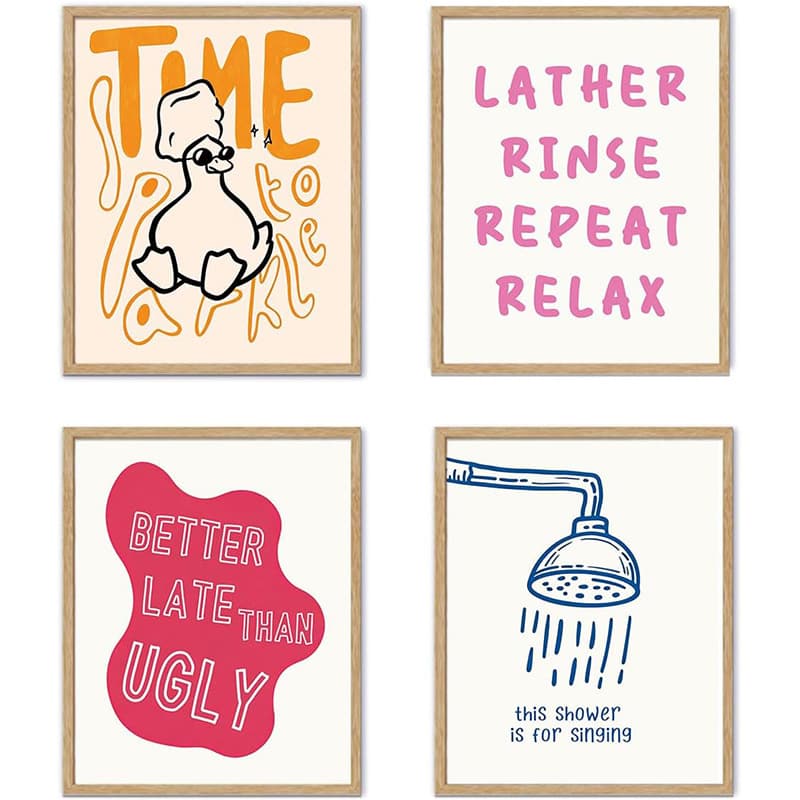 Fun Bathroom Wall Art Print Poster Print Funny Wall Decor Kids Toddler Bathroom