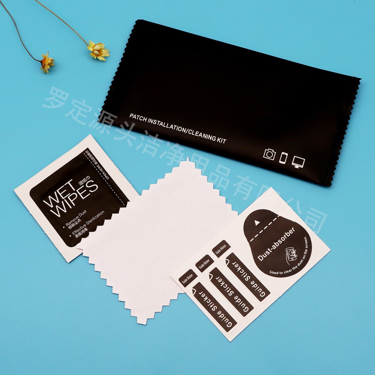 Phone Screen Protector Tool Kit Dust Removal Sticker Lens Screen Cleaning Dust Sticker Tempered Glass Dust Absorption Film Cleaning Set