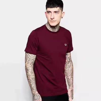 FP Mai Sui New Summer Embroidered T-Shirt Loose Casual Men's Round Neck Short Sleeve Undershirt