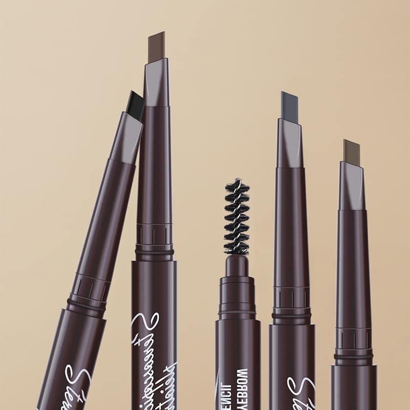 Maiouli 3D Multi-Effect Eyebrow Pencil Dual-Ended Triangular Flat Shape Beginner Eyebrow Pencil Smudge-Proof Makeup Pen Cross-Border