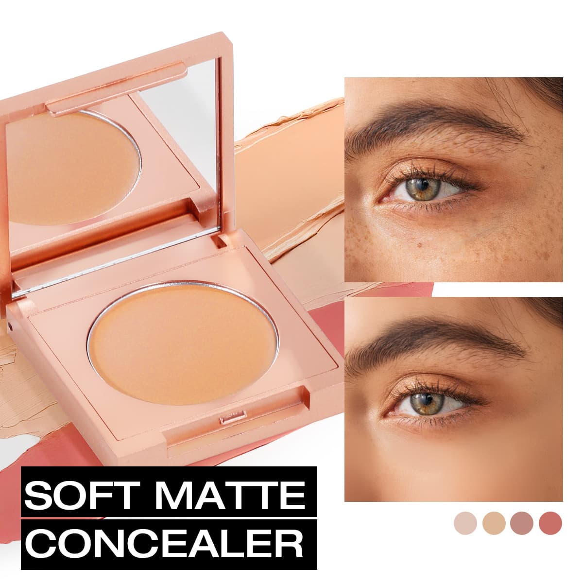 MAYCHEER Soft Matte Concealer - Covers Freckles, Dark Circles, Acne Scars, Waterproof, Cross-border Trade