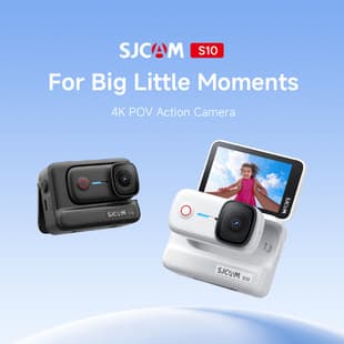 SJCAM Thumb Camera S10 Magnetic Pocket Camera for Cycling, Parent-Child Vlog, Waterproof, Anti-Shake Action Camera