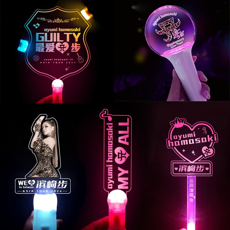 Ayumi Hamasaki concert glow sticks, headwear accessories, peripheral glowing headbands, cheering light panel props