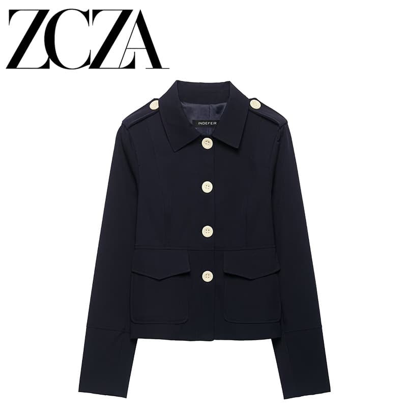 ZCZA homemade European and American style new women's clothing fashion versatile button pocket suit jacket 4840700