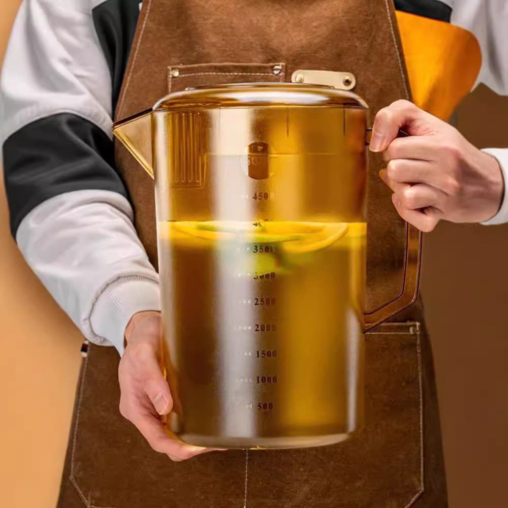 PC Cold Water Bottle Juice Pitcher Plastic PC Cold Water Bottle Heat-Resistant Large Capacity PC Water Bottle Household Teapot PC Measuring Cup