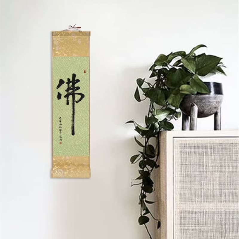 Mini Blank Small Scroll Hanging Painting Vintage Handwritten Zen Art Scroll Calligraphy Creation Chinese Painting No Mounting Needed Small Hand Scroll