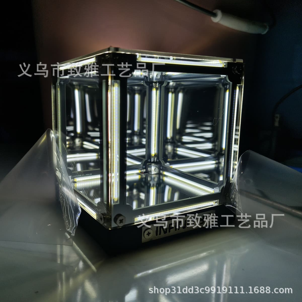 E-sports atmosphere lamp desktop technological sense ornaments four-dimensional space hypercube creative abyss night light gift for men
