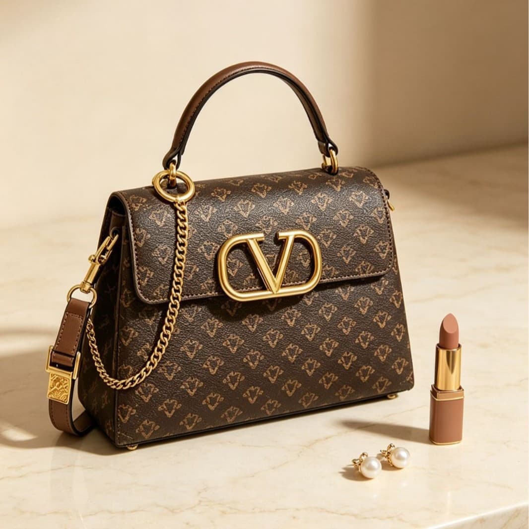Cross-border European and American fashion 2026 new high-quality trendy printed belt decoration single shoulder crossbody hijab bag