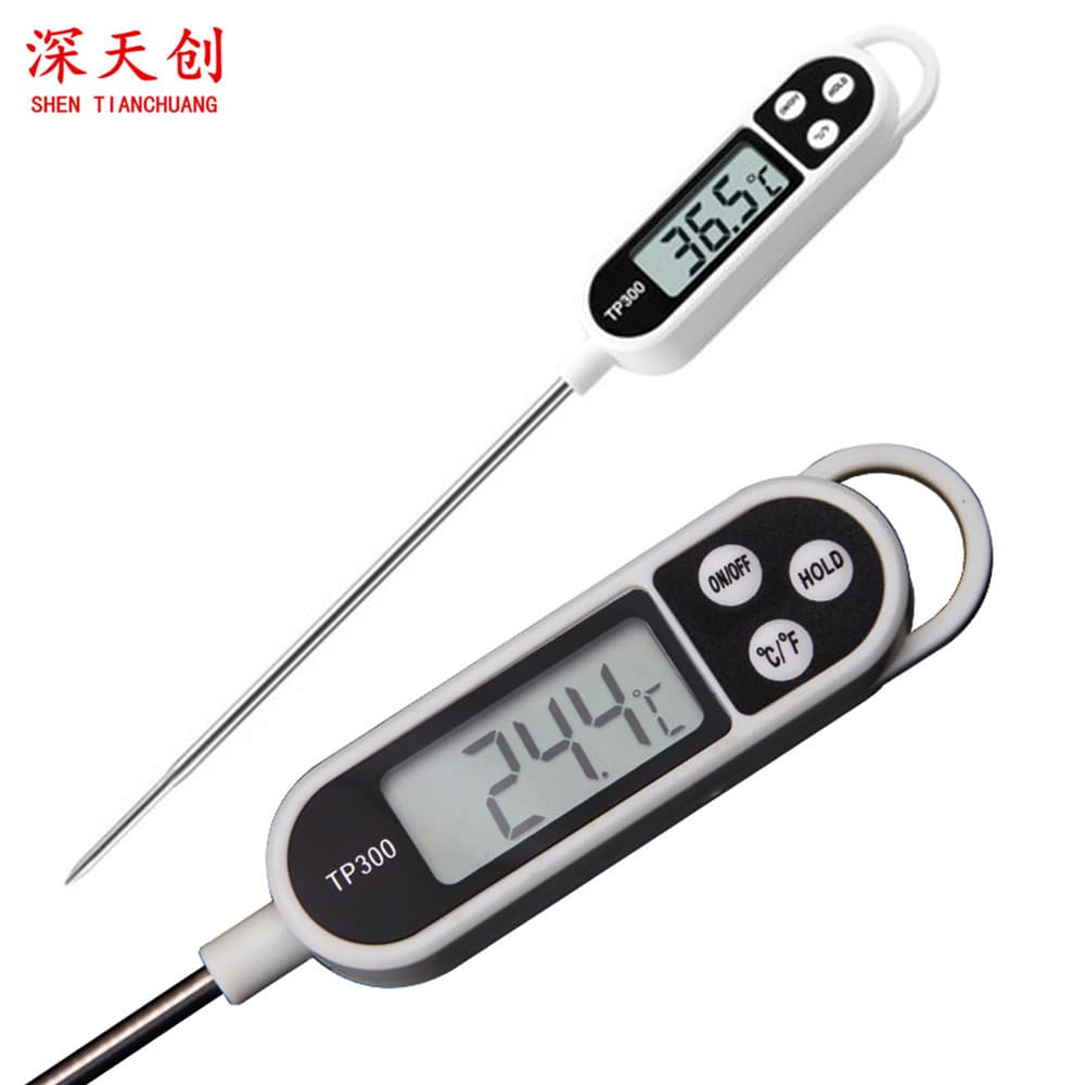 TP300 Food Thermometer Electronic BBQ Thermometer Baking Water Temperature Gauge for Water, Oil, Milk Temperature