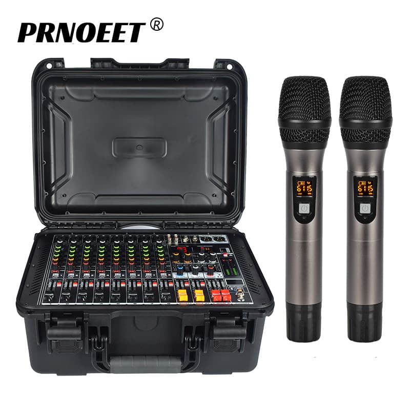 Mixer with integrated amplifier, professional effects, DSP reverb, Bluetooth equalizer, KTV, home performance, low price direct sales.