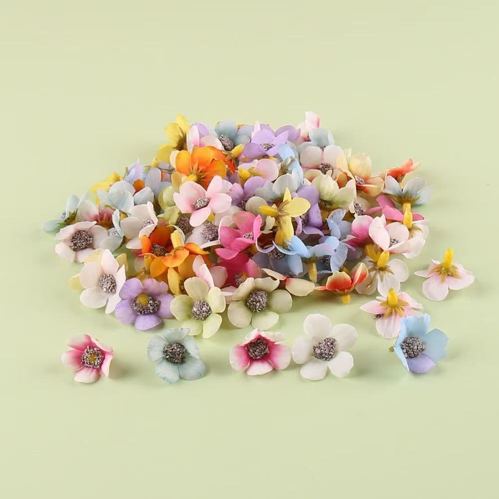 Mini retro multi-color daisy flower head mini silk flower artificial flower garland clipping accessories home wedding artificial flower